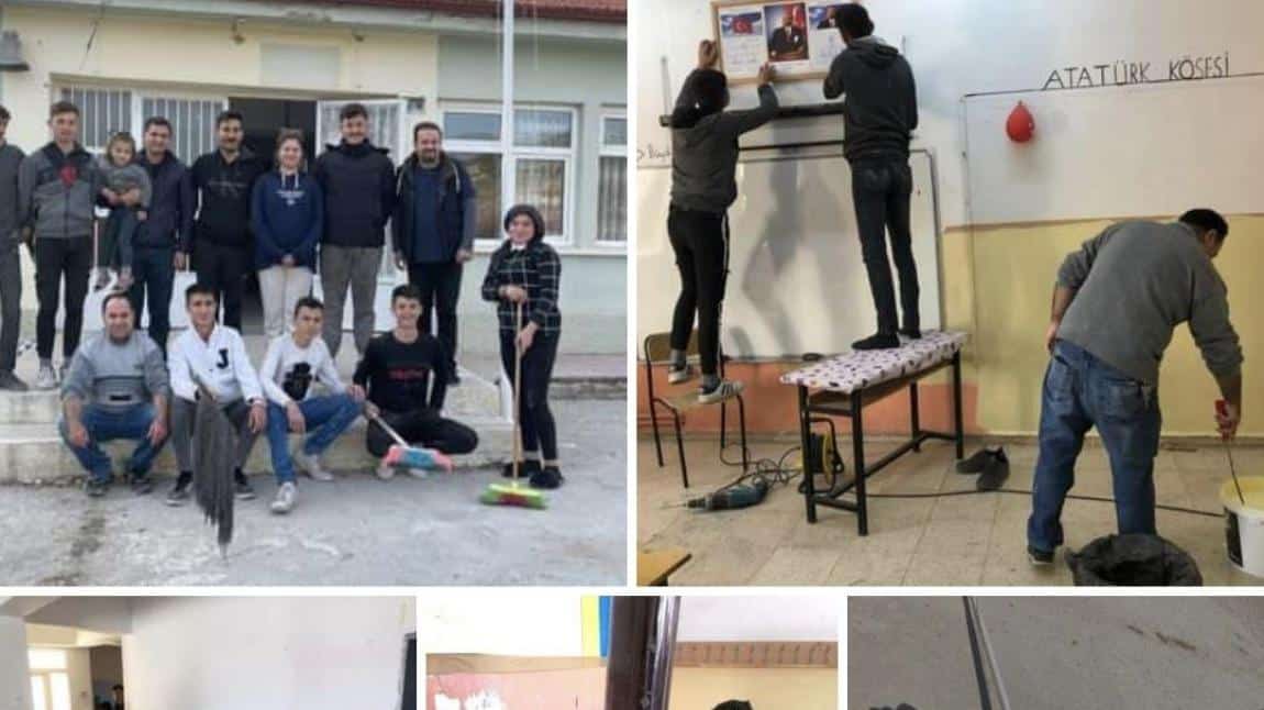 Okul Aile Birliğimizi boyasını temin ettiği Yeşilyurt İlkokulu'nun boyanması Altıntaş Şehit Polis Elvan Özbay MTAL Öğrencileri tarafından yapıldı.